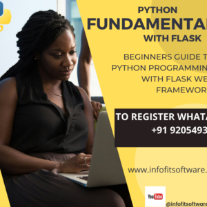 Python training course offered by Infofit Software Solutions, covering Python fundamentals and Flask framework.